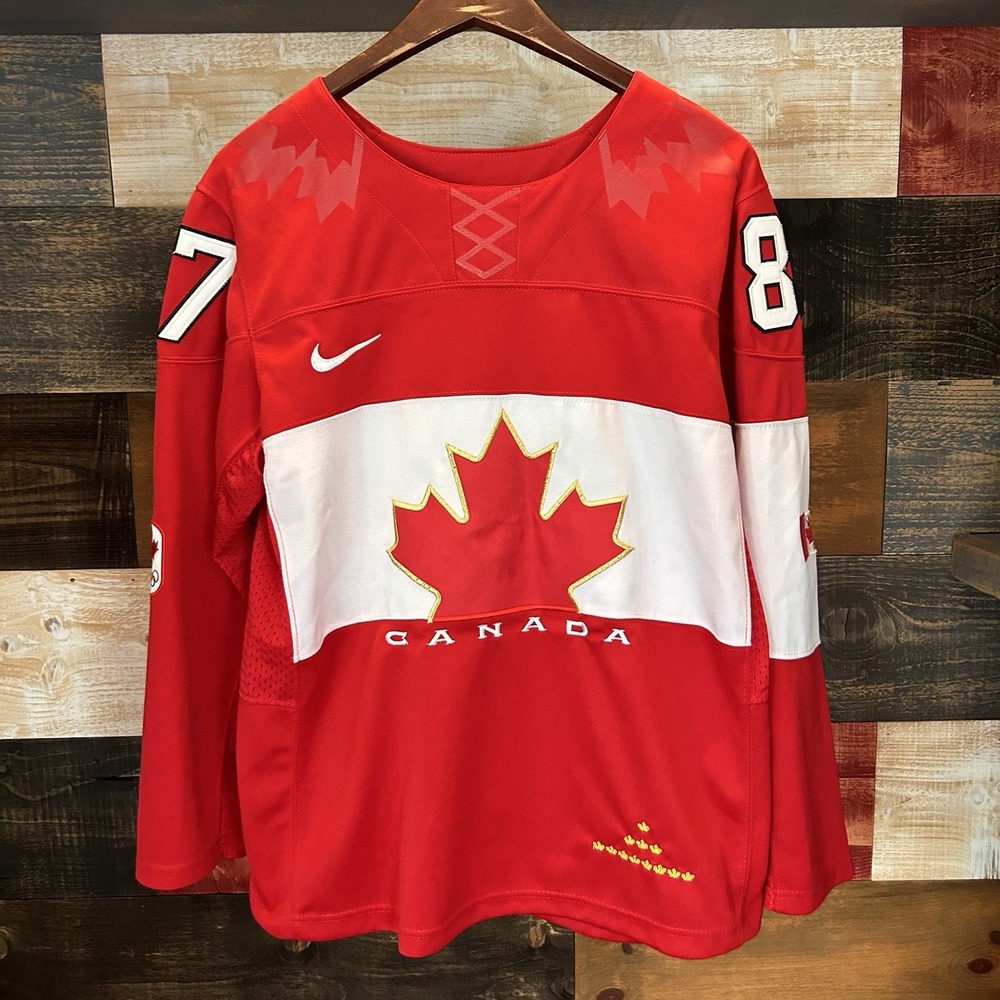 Nike Team Canada 2014 Sochi Olympic Hockey Jersey Women Large Crosby 87 Red
